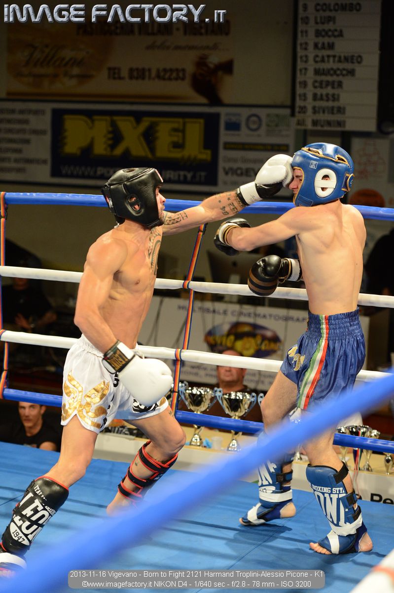 2013-11-16 Vigevano - Born to Fight 2121 Harmand Troplini-Alessio Picone - K1